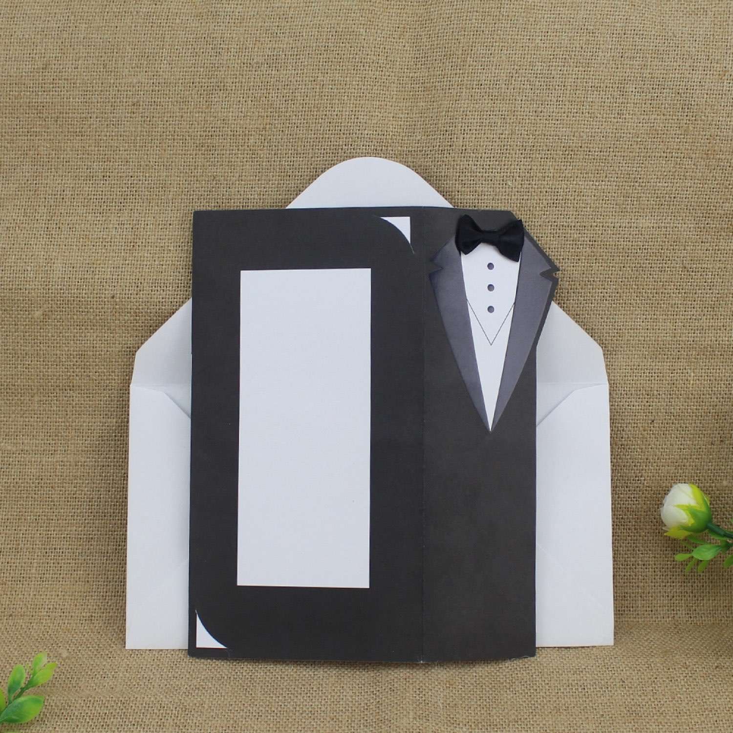 Wedding Dress and Business Suit Invitation Card Wedding Invitation Card Customized Gate Fold